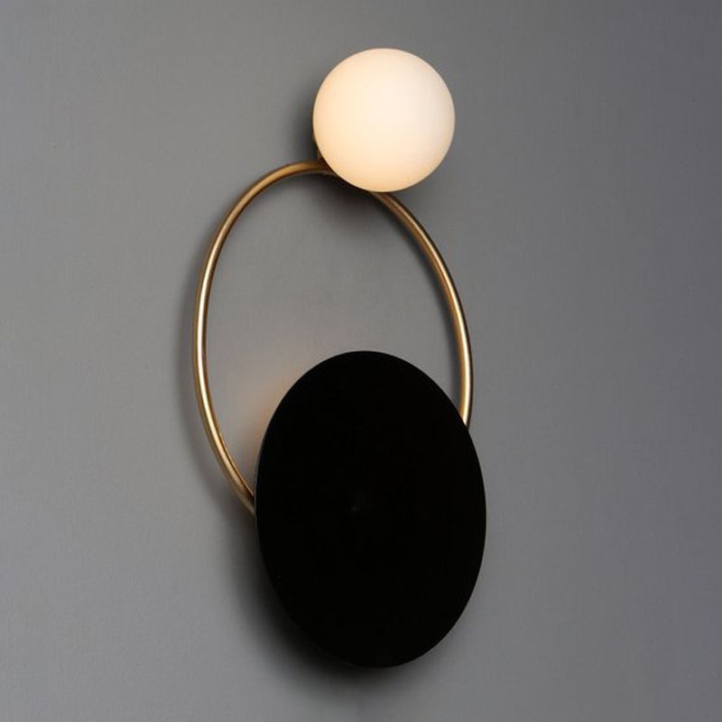 Modern 2-Light Golden/Black Vanity Light Shaded Bathroom Wall Light Sconces