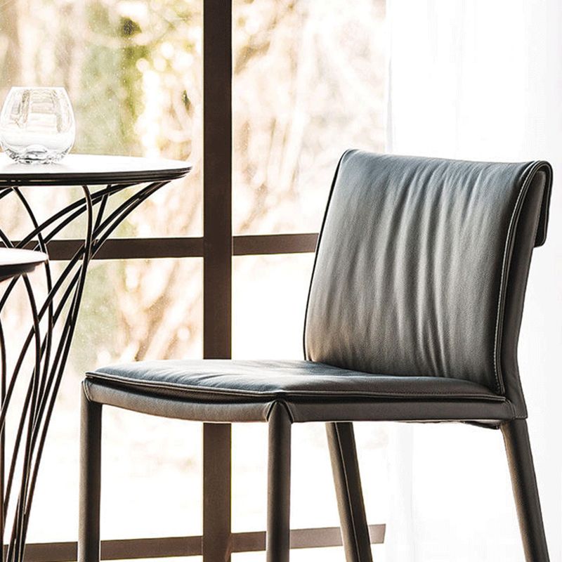 Modern Bar Stool Leather Backrest Counter Stool for Dining Room