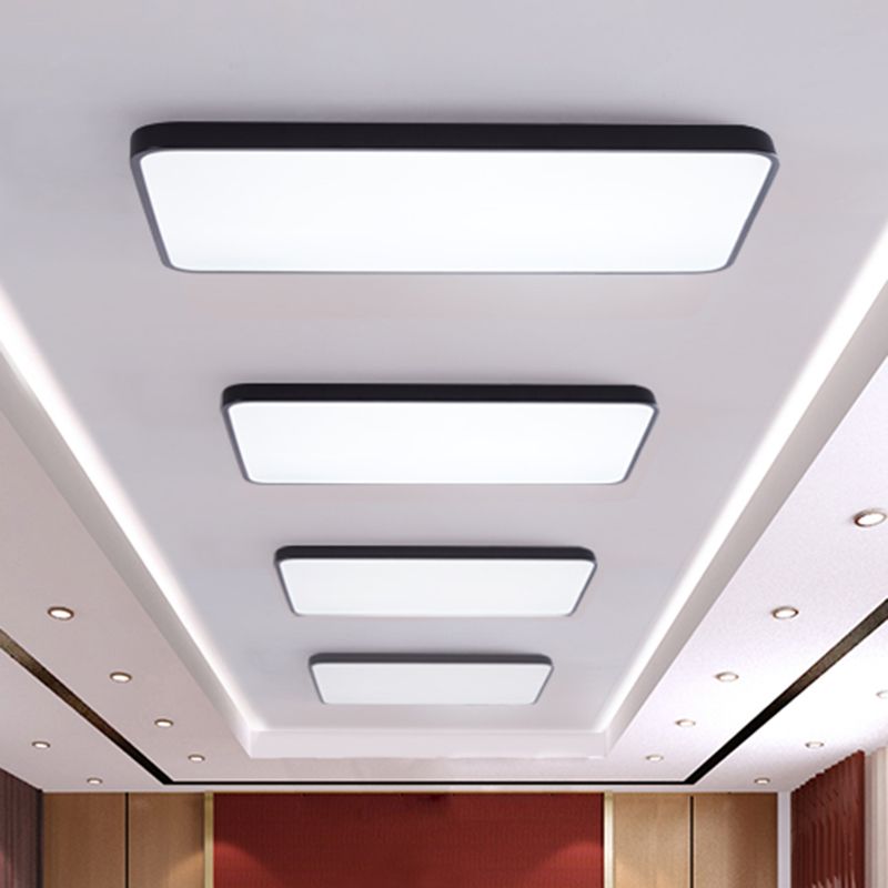 Simplicity Ultrathin Flush Ceiling Light Fixture Acrylic LED Conference Room Flushmount Lighting