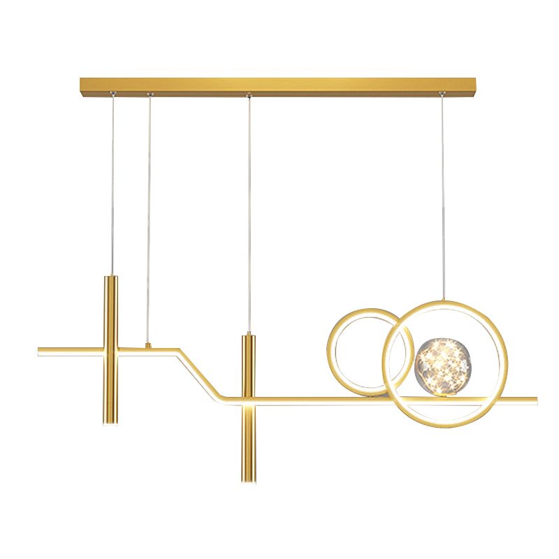 6-Lights Modern Style Island Pendants Metal Pendant Lights for Dining Room