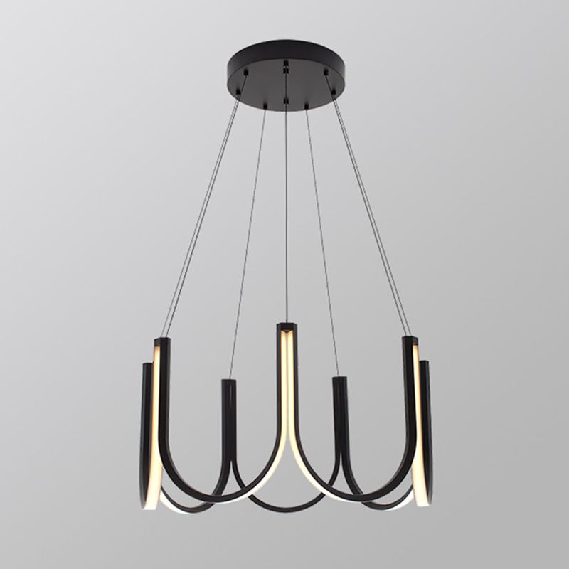 Lineaire kroonluchter verlichtingsarmaturen Moderne multi-head suspensie hanglampen