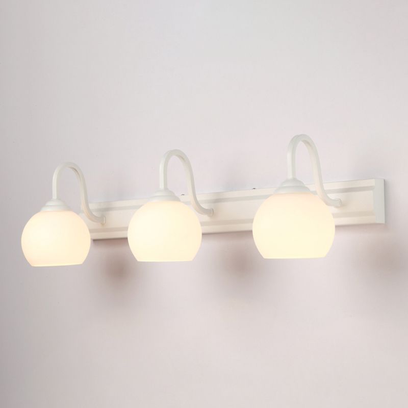 Simplicità vintage Global Vanity Sconce Lights Milk Glass Wall Monte Funtura per bagno