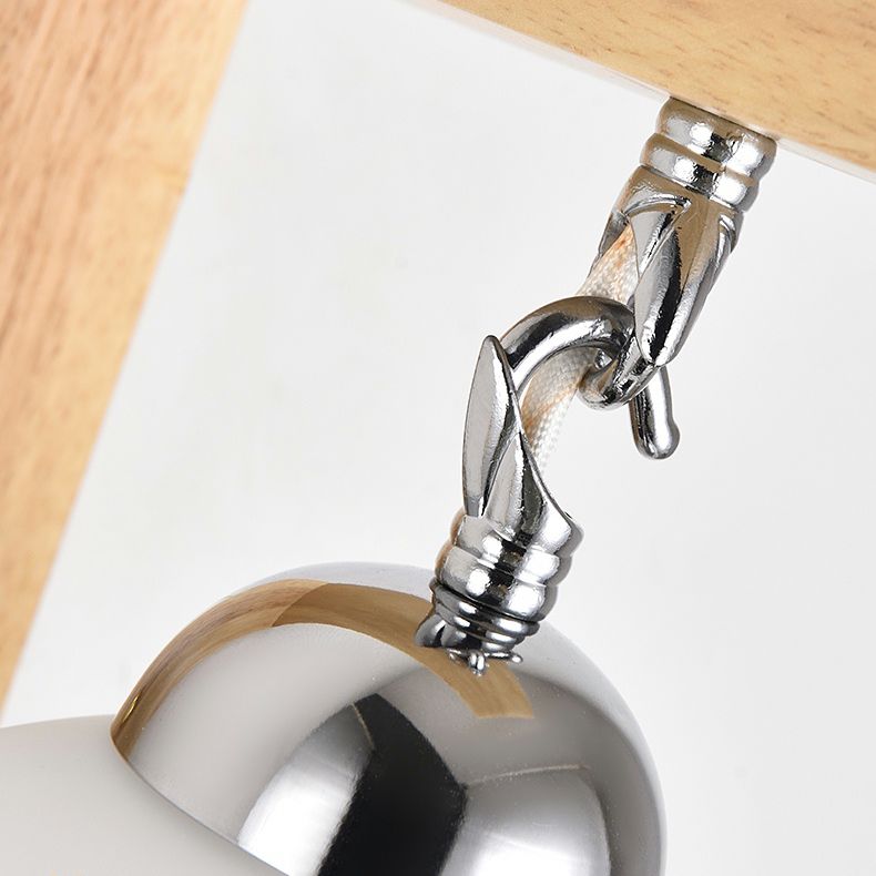 Modern Style Geometric Sconce Lights Wood 1 Light Wall Mounted Lighting