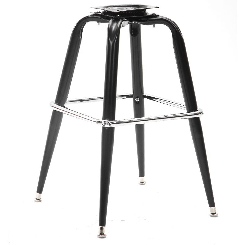 Modern Rotatable Backrest Counter Stool Iron Cafe Bar Stool with Leather Cushion and Pedal