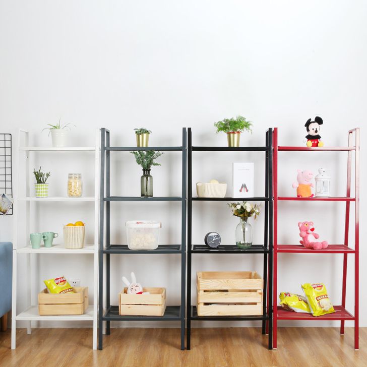 Scandinavian Style Shelf Bookcase Open Back Bookshelf for Home and Office