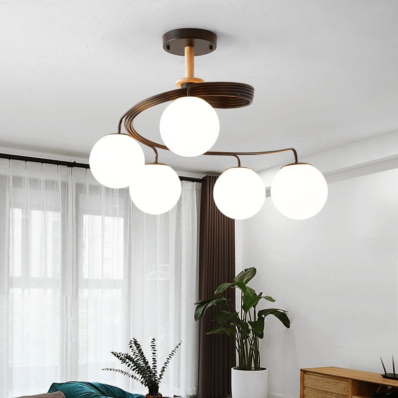 Lampade per lampadari in legno moderni in legno di lampade a sospensione a sospensione multipla