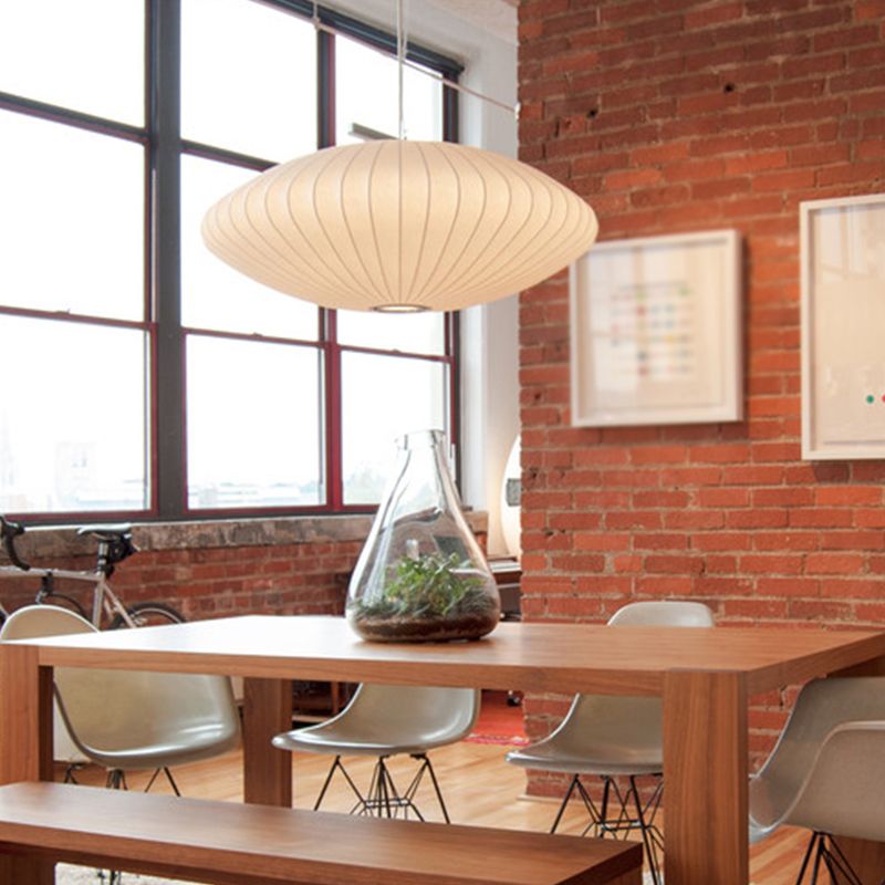 1-leichte Trommelhängung Anhänger moderne Seide hängende Beleuchtung für Wohnzimmer