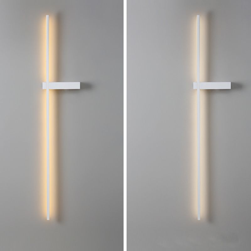 Iluminación de pared lineal moderna 1 luz de pared de luz con sombra acrílica