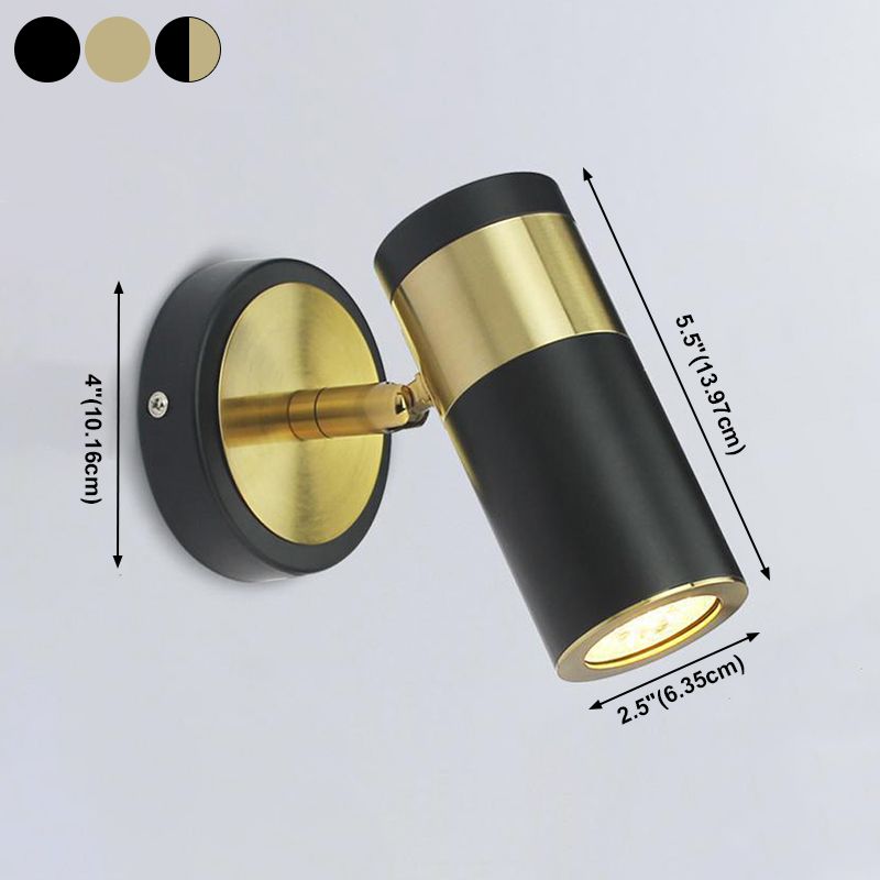 Halbzylinder 1-Licht-Lesen Wandleuchte moderne Metallwandmontageleuchte Metallmontage