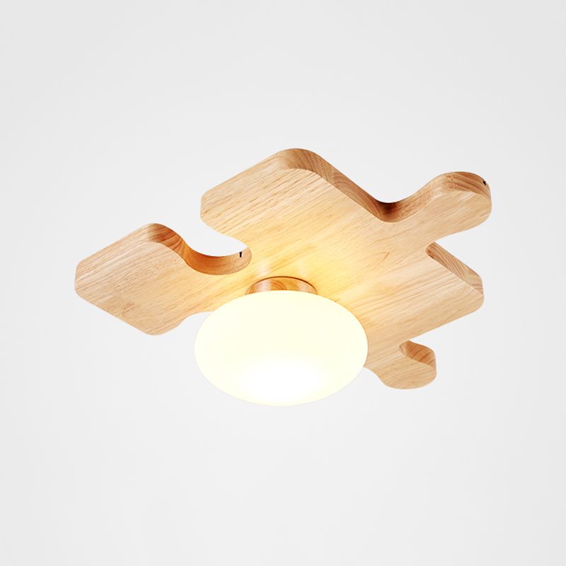 Luz moderna de techo montado en el techo Luz de techo de madera nórdica