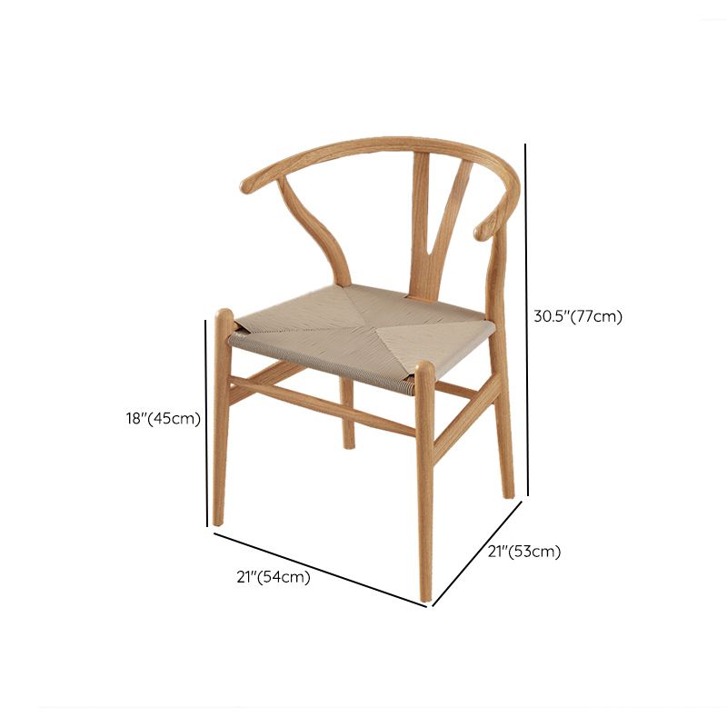 Modern Dining Set 1/3/4/5/6/7 Pcs Solid Wood Dining Table and Chairs in Natural