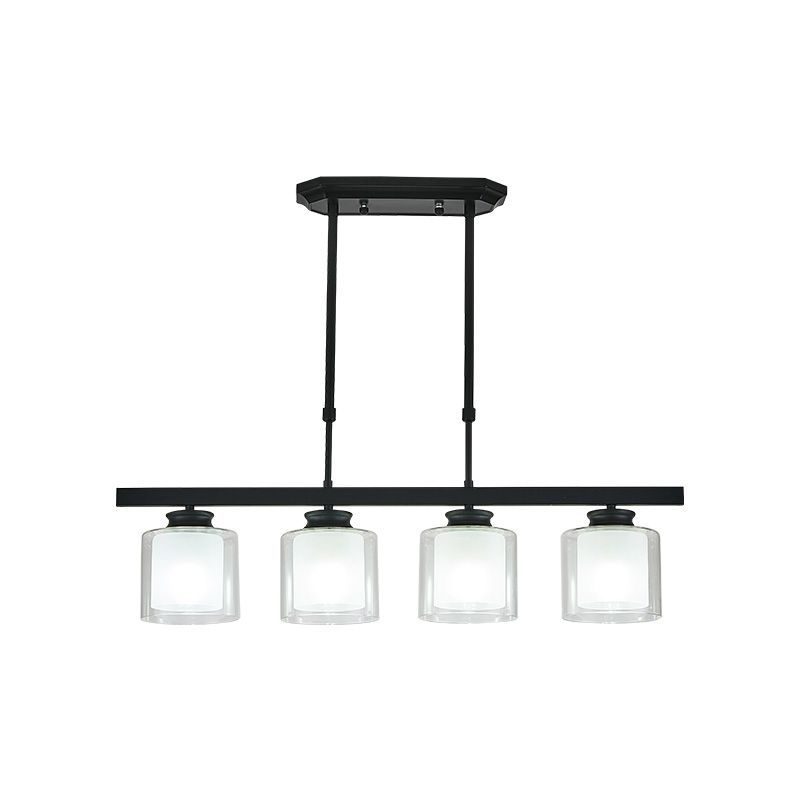 4 Éclairage pendentif à cylindre léger