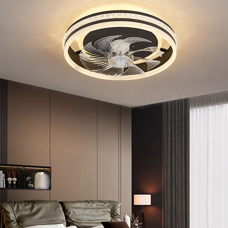 Modern Style LED Ceiling Fan Light Creative Flush Mount Light for Living Room