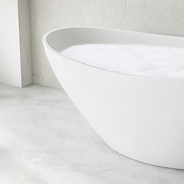 Oval Flat Bottom Soaking Bathtub Antique Finish Modern Bathtub (Board not Included)