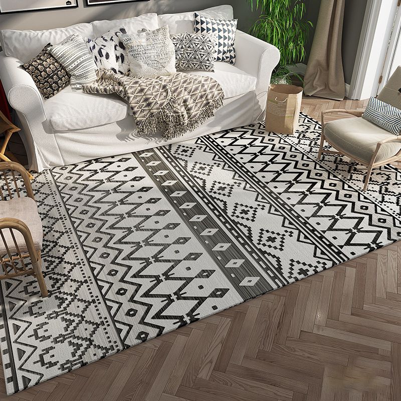 Primitief tribale vloerkleed Multicolor geometrie Tapijt Anti-slip achterste Wasbare vlekbestendig gebied Rug voor slaapkamer