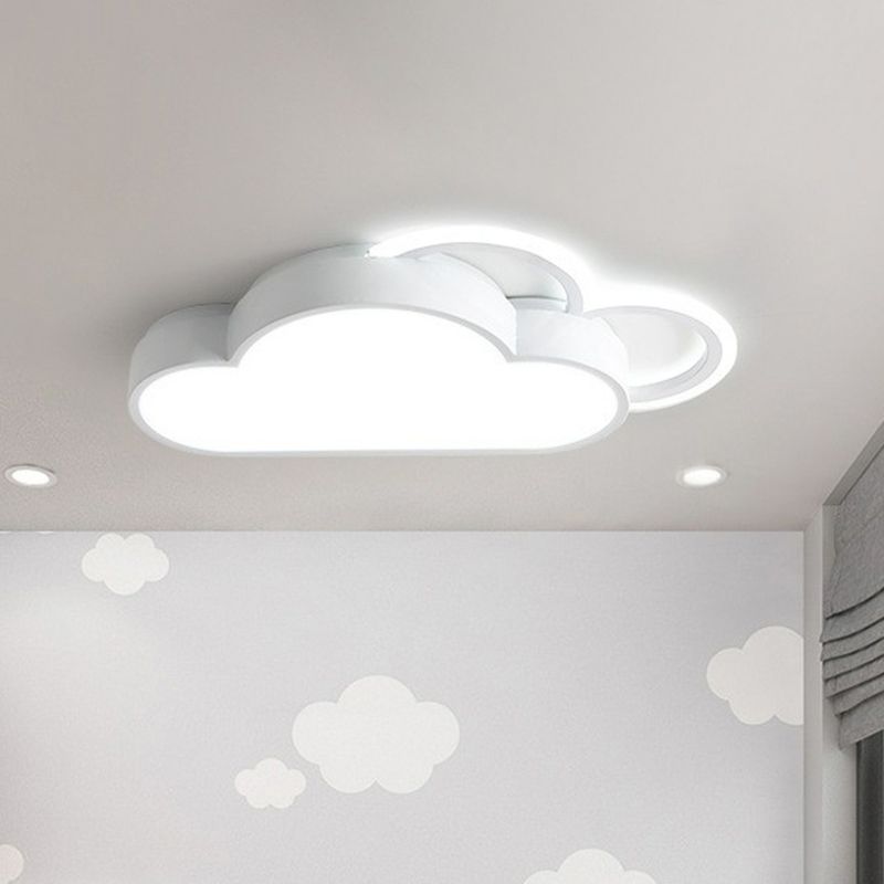 Simplistic Cloud Shaped Flush Mount Lighting Acrylic Bedroom LED Flush Mount Fixture