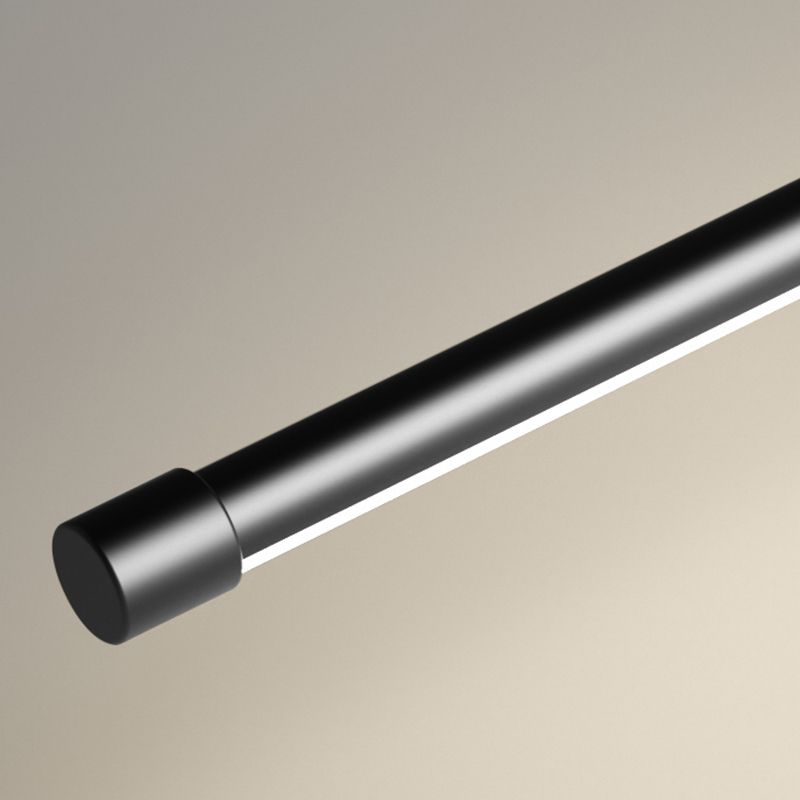 Minimalistische lineare Anhängerbeleuchtung, Acryl -LED hängen Licht in Schwarz