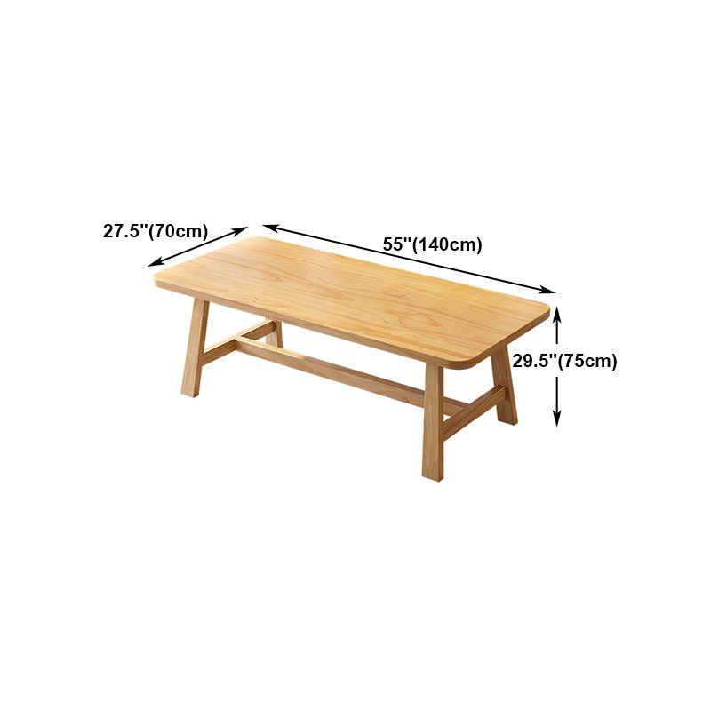 Modern Style Office Desk Solid Wood Trestle Writing Desk for Home