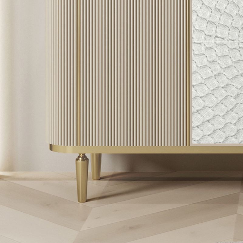 Modern Style Wooden Storage Sideboard Cabinet with Marble Top