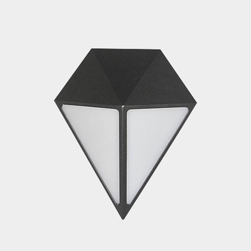 Geometric Shape Wall Lamp Modern Style Metal 1 Light Wall Light in Black