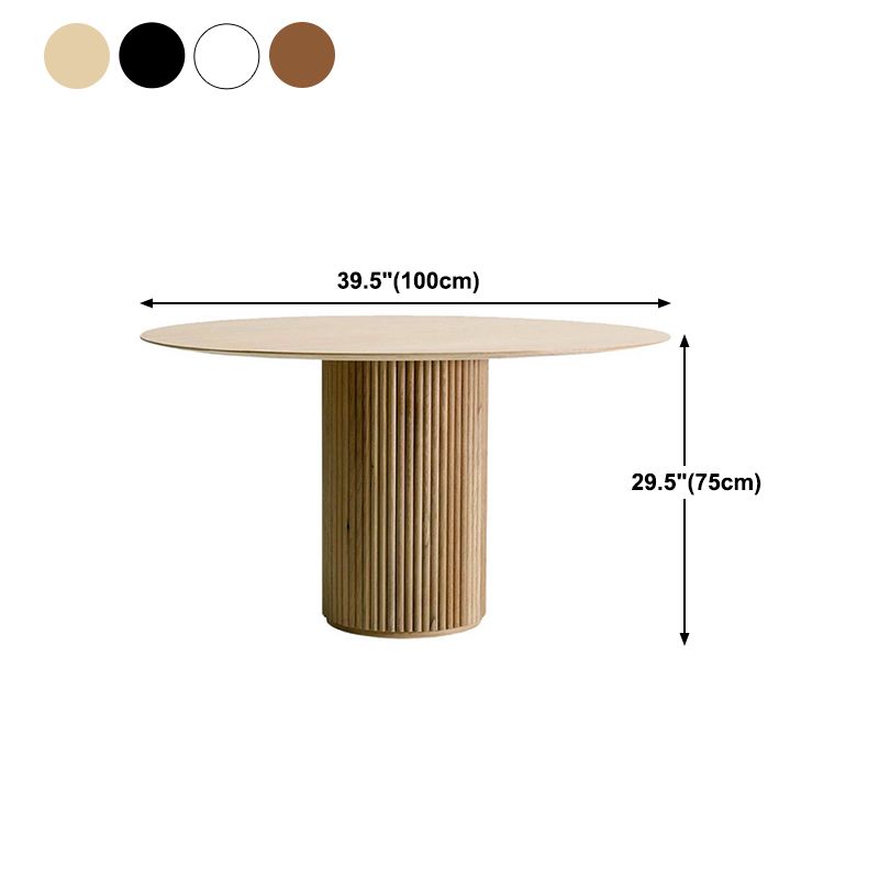 Table à manger ronde en bois moderne, Table de salle à manger sur pied de cuisine à domicile