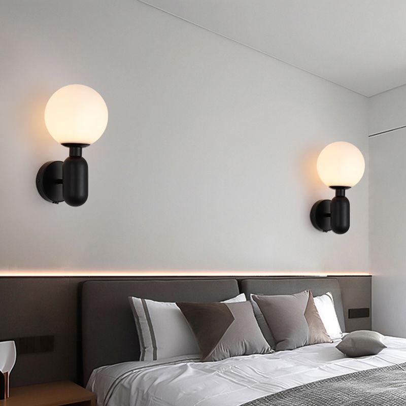 Modern Wall Light Sconce Minimalist Glass Wall Light Fixture for Bedroom