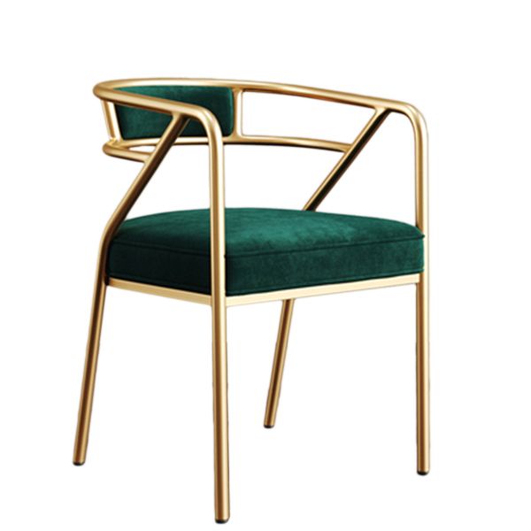 Glam Style Arm Chair Open Back Indoor Dining Chair for Dining Room