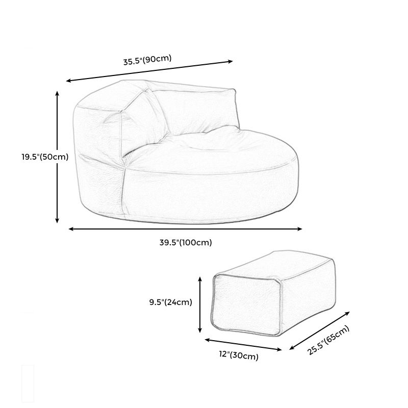 35.43" L x 39.37" W x 19.68" H Faux Leather Armless Chair for Living Room