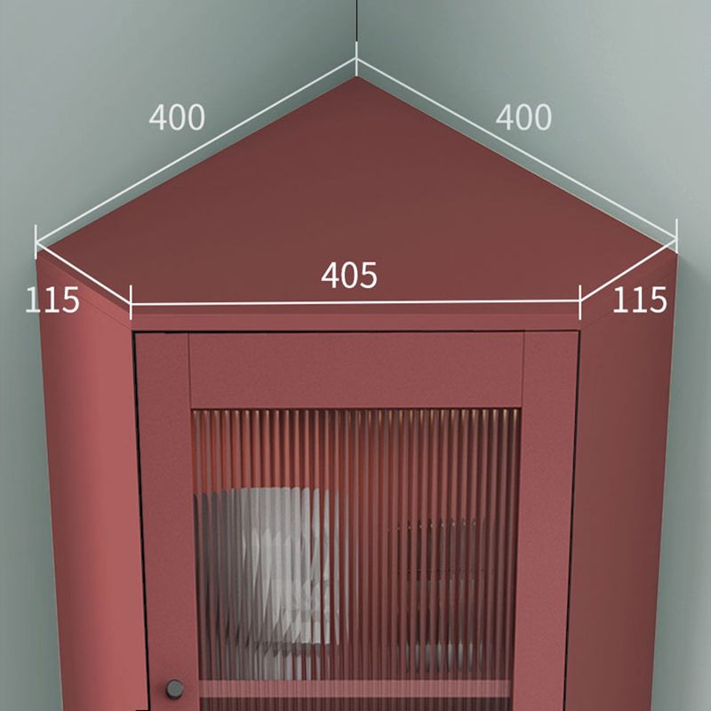 15.75" L * 15.75" W Storage Cabinet with Shelf and Glass Doors Triangle Cabinet