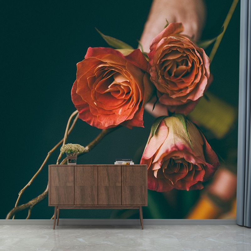 Bouquet Wall Mural Moisture Resistant Wallpaper Wall Decor for House Interior