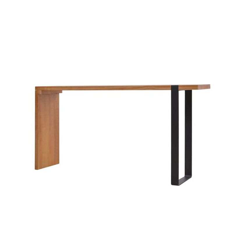 Modern Style Fixed Table Set 1/2 Pieces Solid Wood Rectangle Counter Set