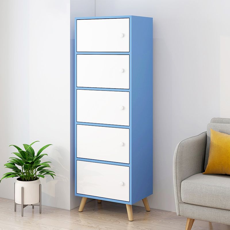 Modern Rectangle Storage Cabinet Wood Knobs Cabinet with Doors