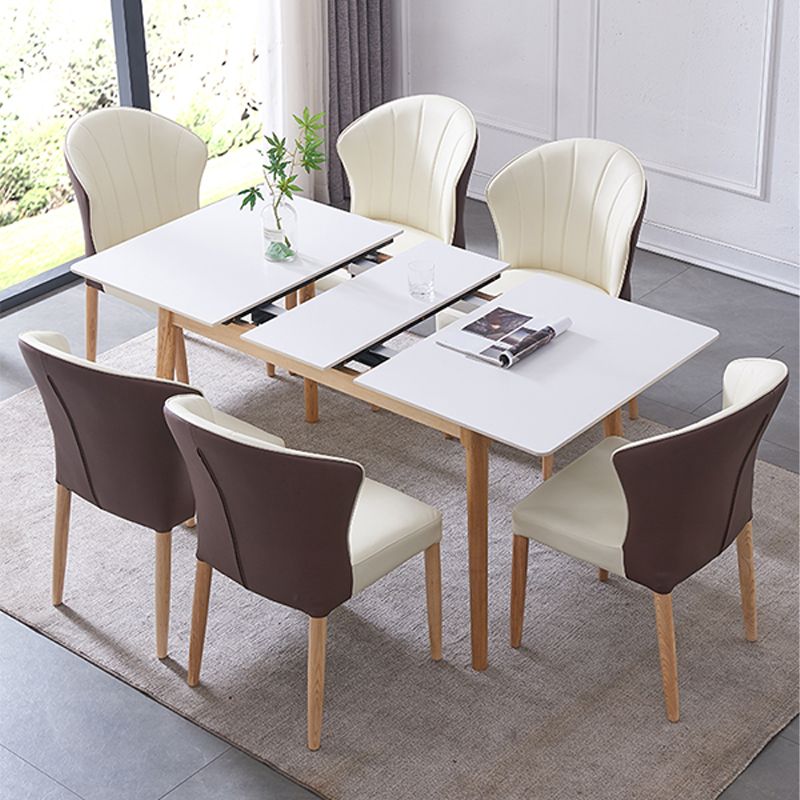 Simplicity Extendable Dining Table Home Sintered Stone Fixed Desk