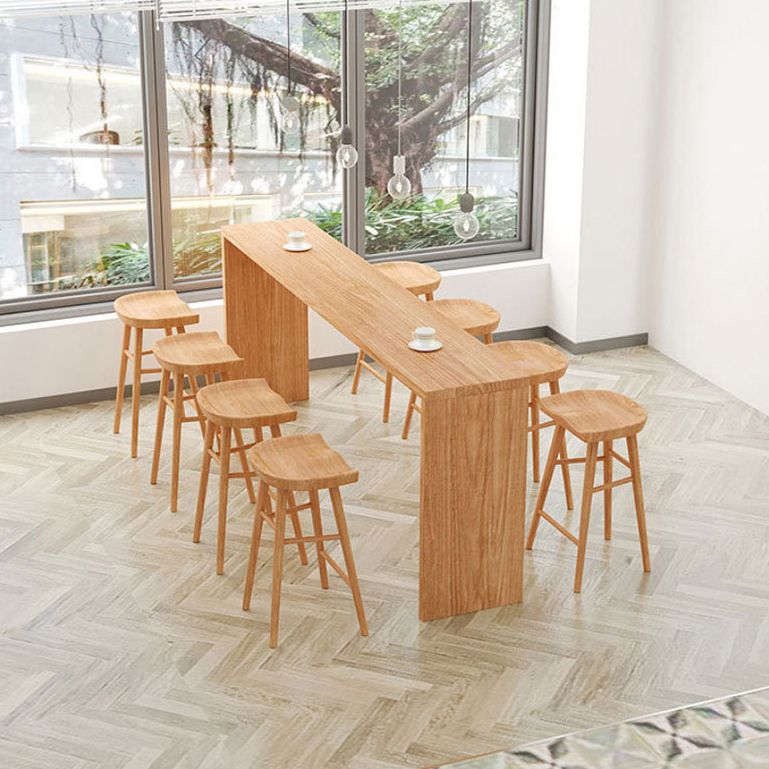 Glam Bar Table Set 1/5/9 Pieces Rectangle Wood Counter Table for Kitchen