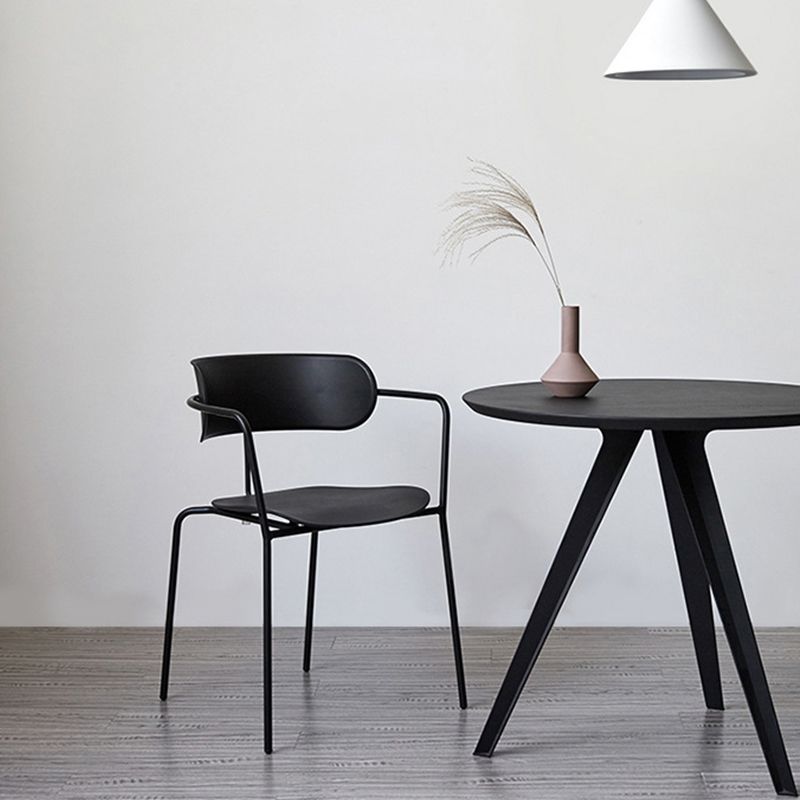 Fauteuil de salle à manger à dossier ouvert industriel, fauteuil de salle à manger mental de cuisine