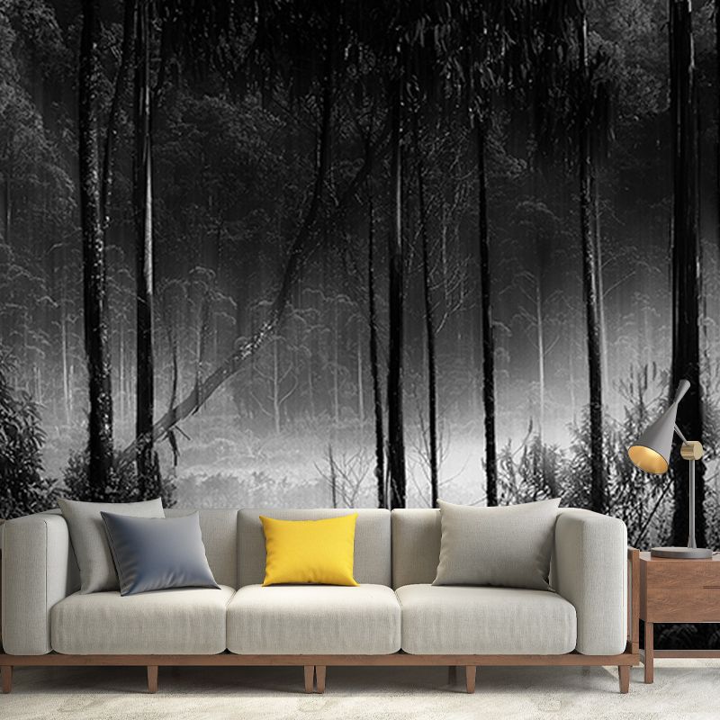 Photography Forest Stain Resistant Mural Wallpaper Sitting Room Wall Mural
