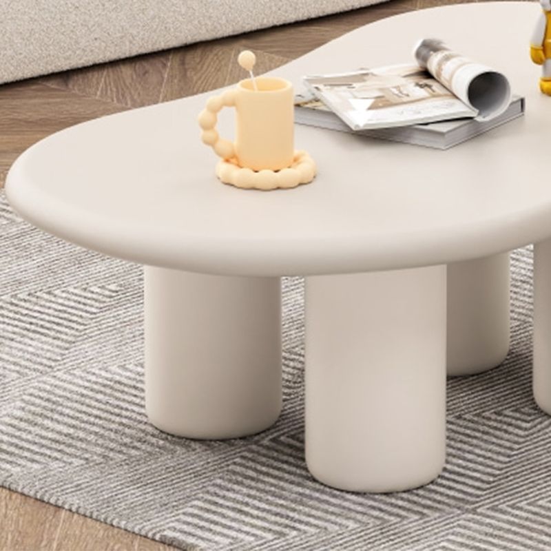 15"H Contemporary Coffee Table Wooden 4 Legs Coffee Cocktail Table