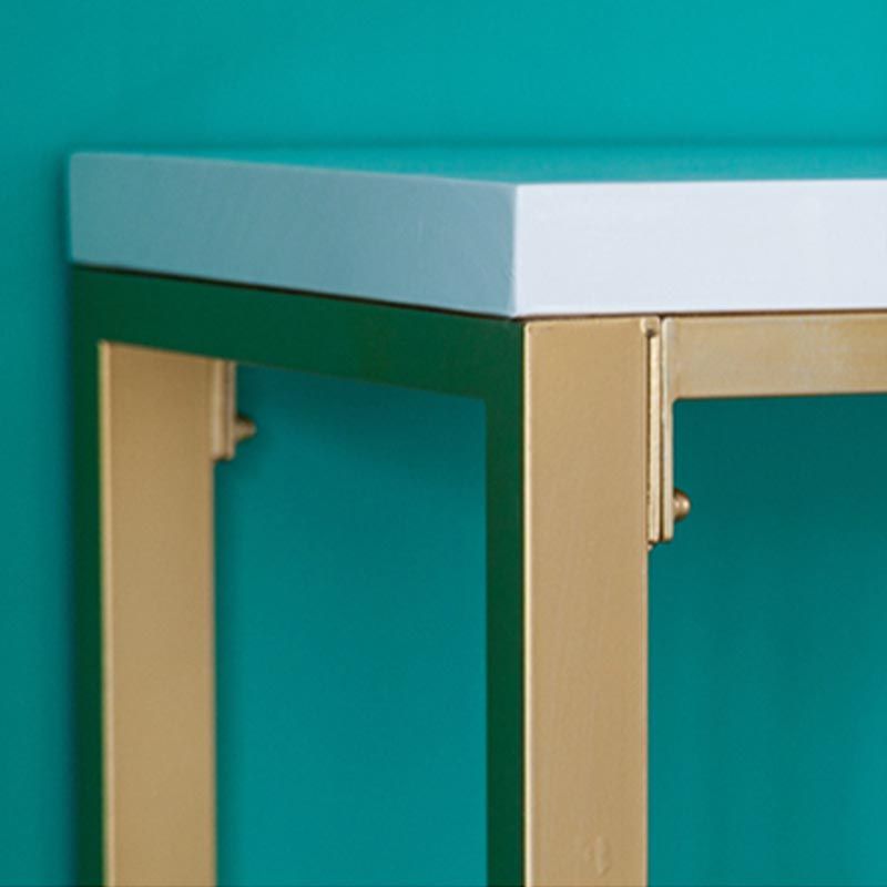 Glam Style Bar Table Gold Pedestal Pub Table for Living Room