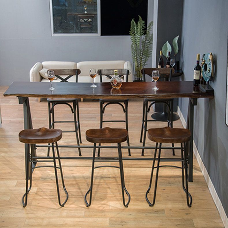 Industrial Style Bar Dining Table Cafe and Breakroom Bar Stool Table