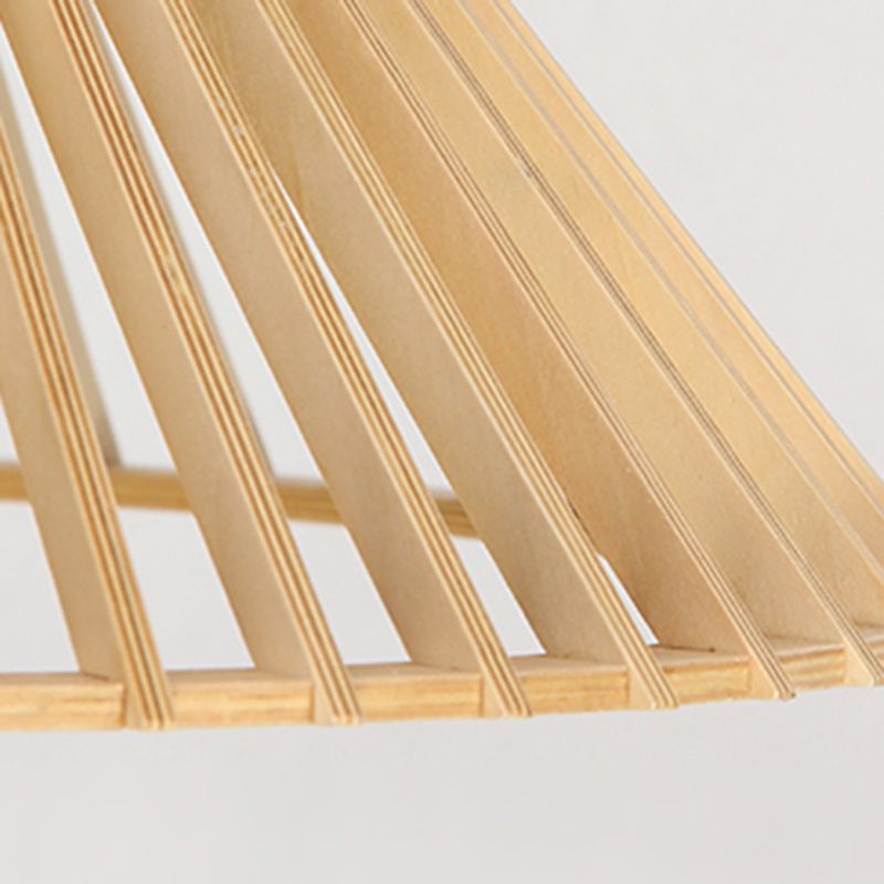 Geometric Shape Wood Hanging Light Modern 1 Light Hanging Light Fixtures in Brown