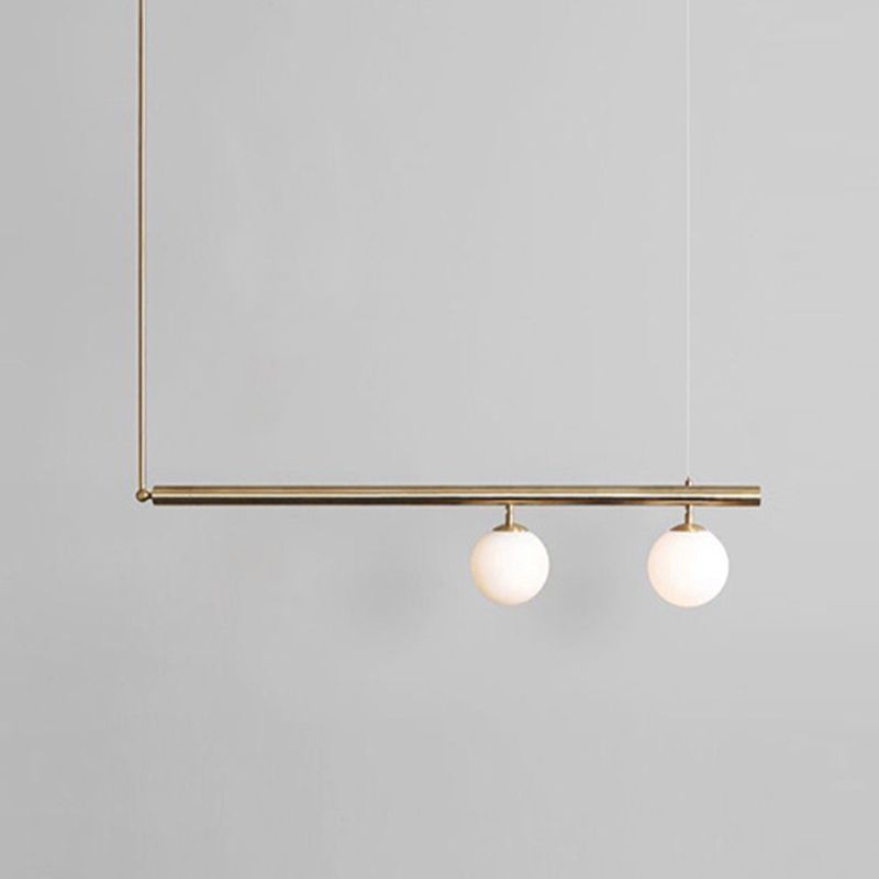 Metal Kitchen Island Lighting Industrial Glass Shaded Ceiling Light for Room