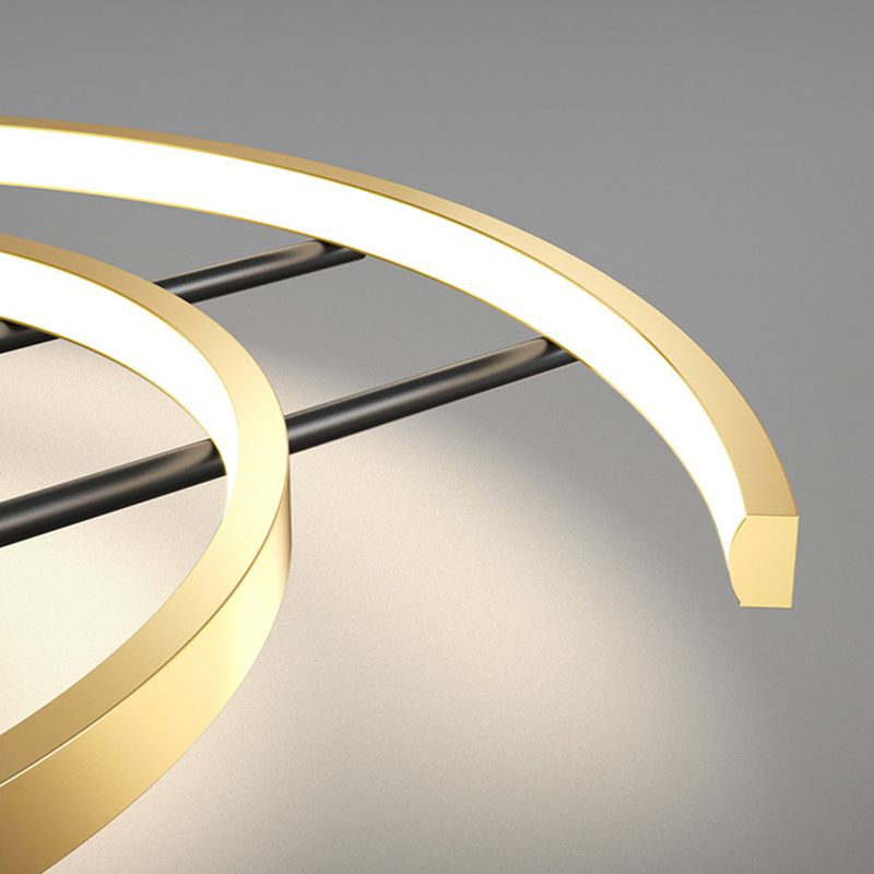 LED SEMI FLUSH MANTEPLA DE MONTAJE DE MONTAJE MODERNA Simplicidad moderna Luz de montaje de techo de lámpara para dormitorio