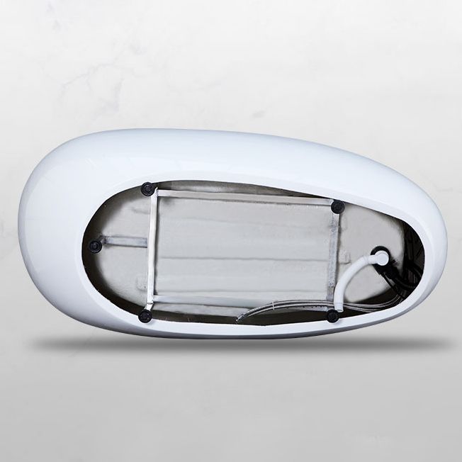 Freestanding Oval Bath Tub Modern Acrylic-Fiberglass Soaking Bathtub
