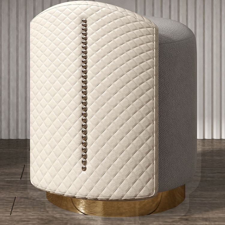 Metal Makeup Dressing Table Luxurious Stone Top Vanity Stool Set