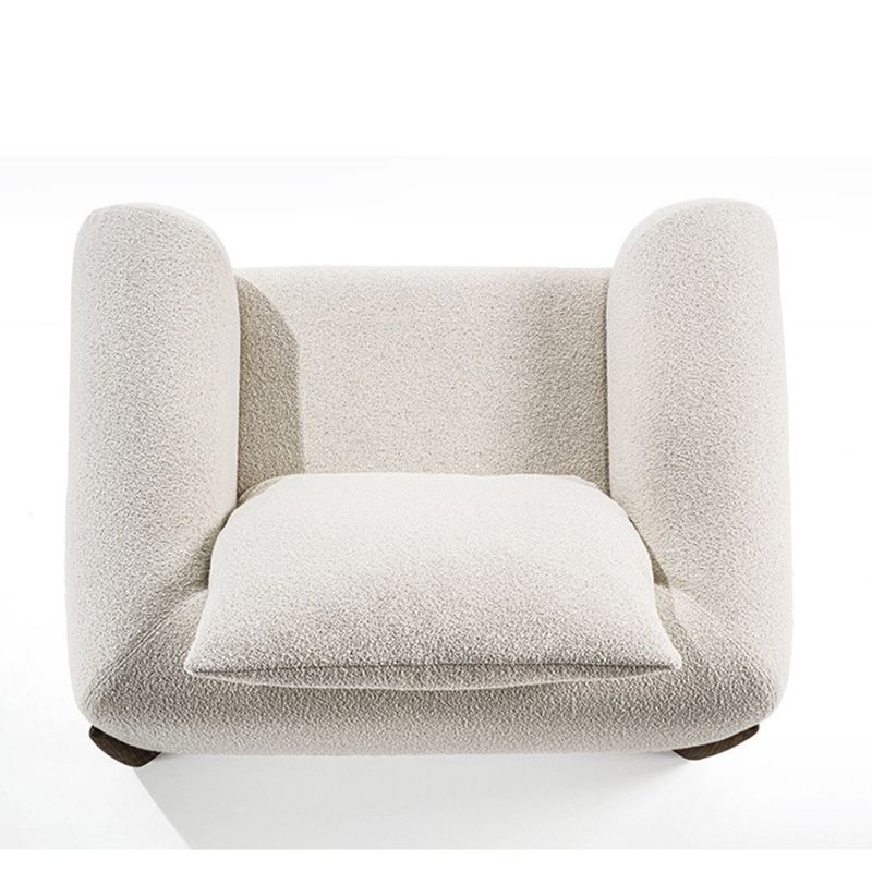 Contemporary Solid Color Settee Foam Single Cushion Seat Sofa for Living Room