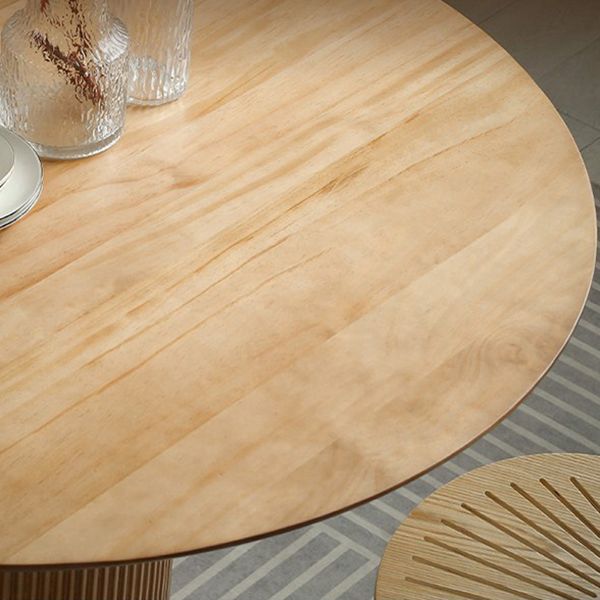 Round Dining Table Contemporary Style Solid Wood Dinette Table for Home Kitchen