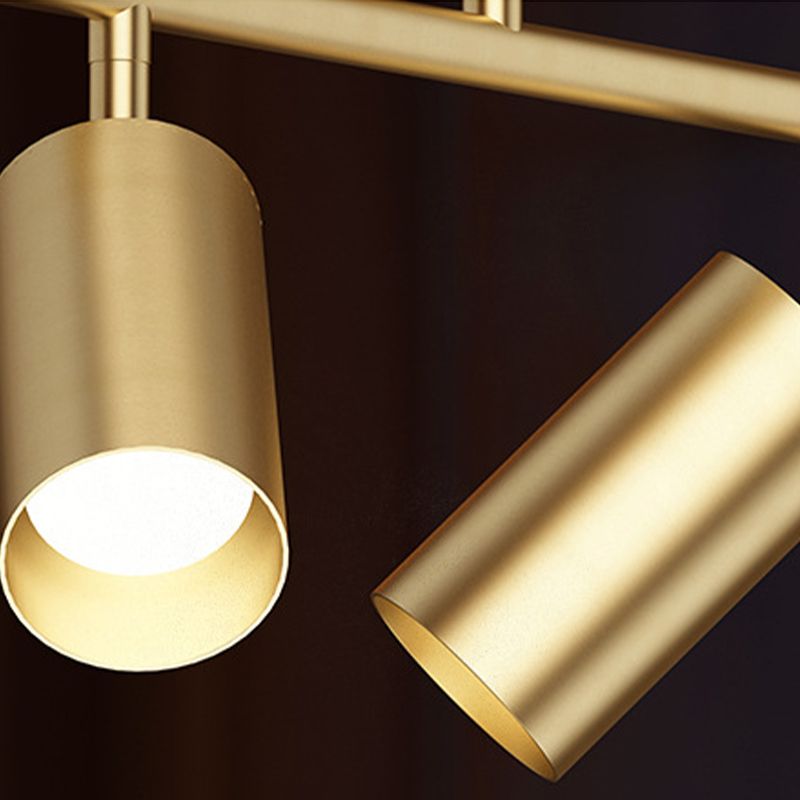 Contemporary Golden Ceiling Light LED Metal Kitchen Island Lighting for Dining Room