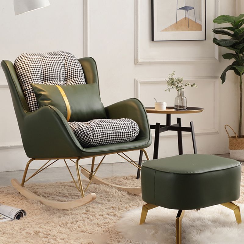 Single Sofa Rocking Chair Indoor Living Room Rocking Chair with Ottoman