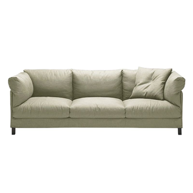 82.67" W x 32.67" D x 32.67" H Contemporary Standard Square Arm Sofa for Living Room