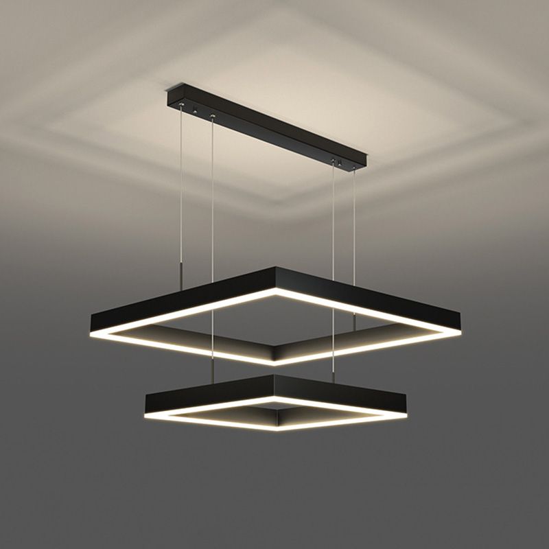 Simplicité postmoderne Sanared Chandelier Pendant Light Light Acrylique Suspension Pendante Pendre pour le salon